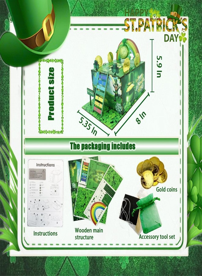 Vecacosic Leprechaun Trap Kit for Kids, Wood DIY How to Catch A Leprechaun Kit St Patricks Day Leprechaun Trap Decorations, Funny Leprechaun Trap Kit Supplies Toys Crafts Gift (A) - Image 2
